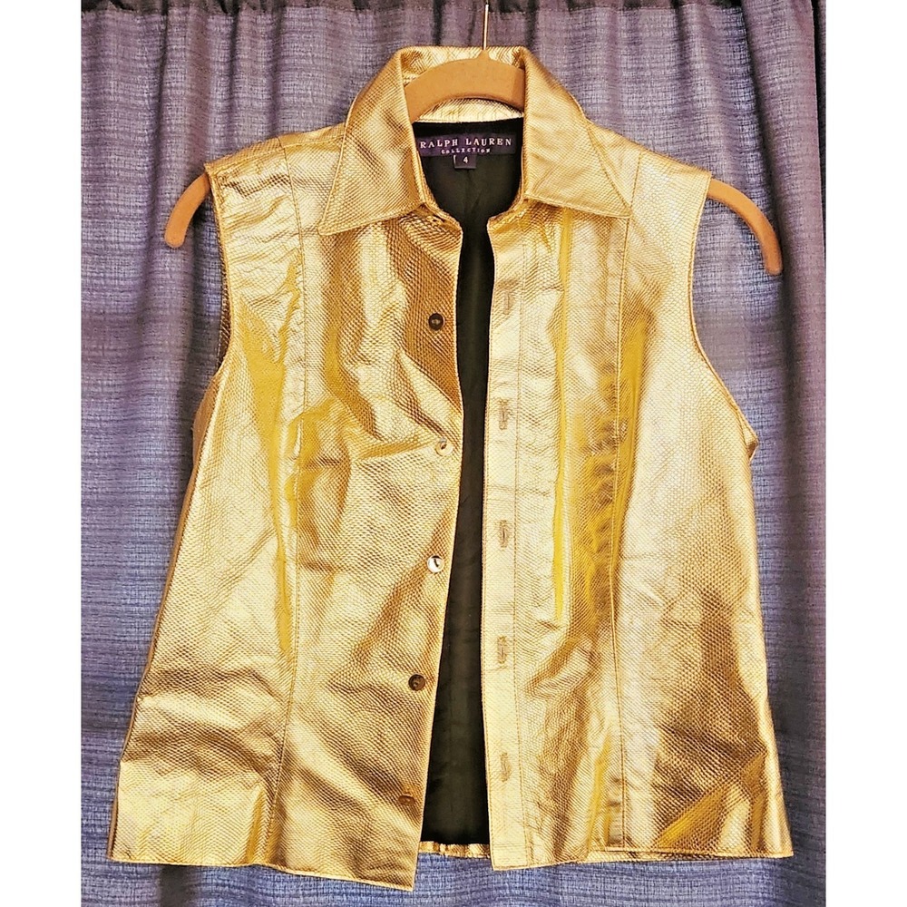 Vintage Ralph Lauren PURPLE LABEL 100% Python Vest (Made in the U.S.A.)